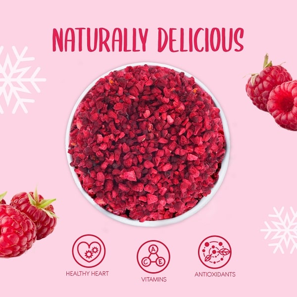 Alternative view of Freeze Dried Raspberry Pieces