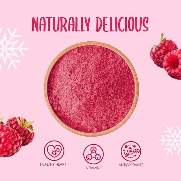 Alternative view of Freeze Dried Raspberry Powder
