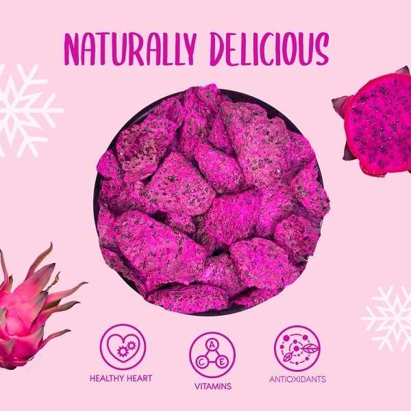 Alternative view of Freeze Dried Dragon Fruit Slices