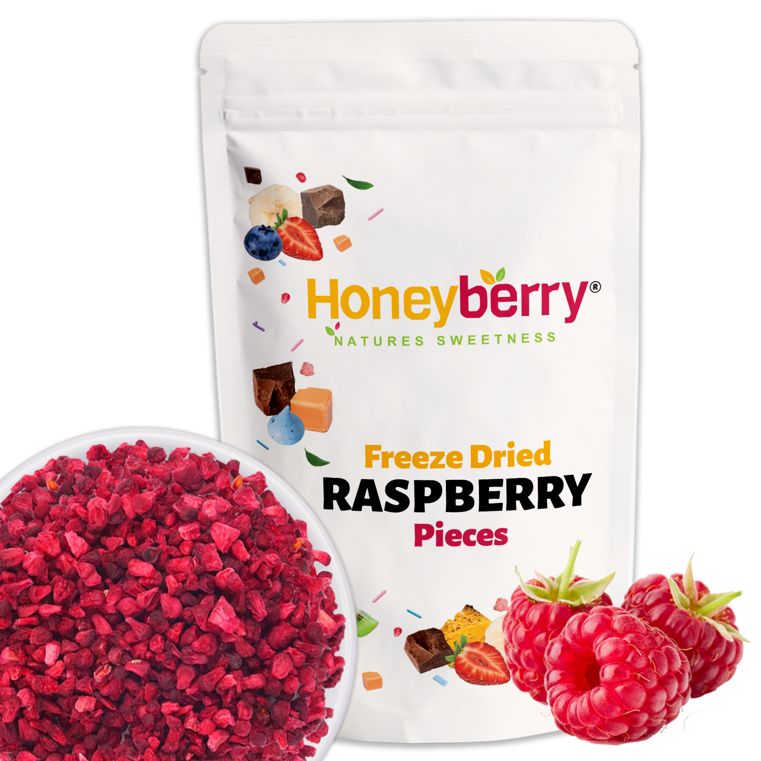 Freeze Dried Raspberry Pieces